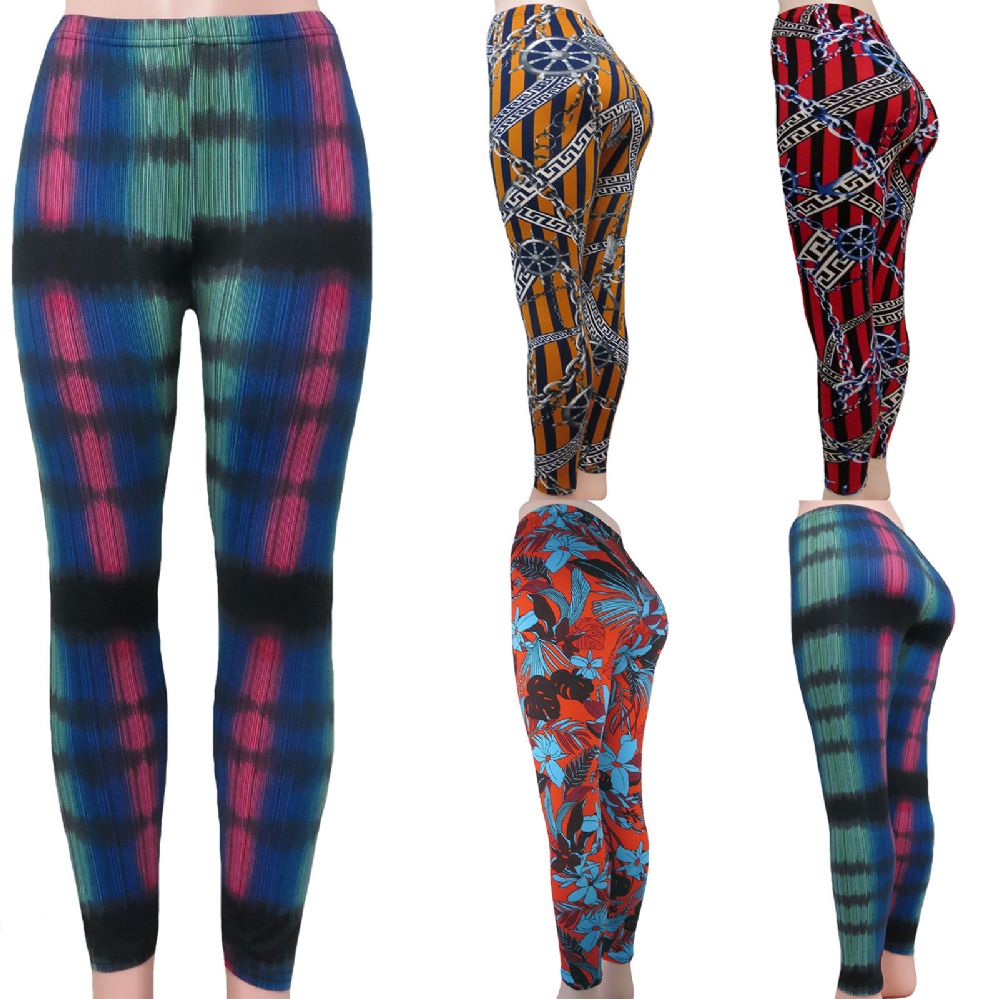 48 Pieces of Ocean Leggings With Multi Color Patterns