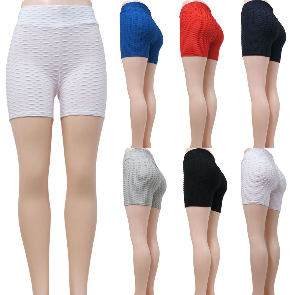 48 pieces of Cardi High Waisted Shorts In Assorted Solid Colors