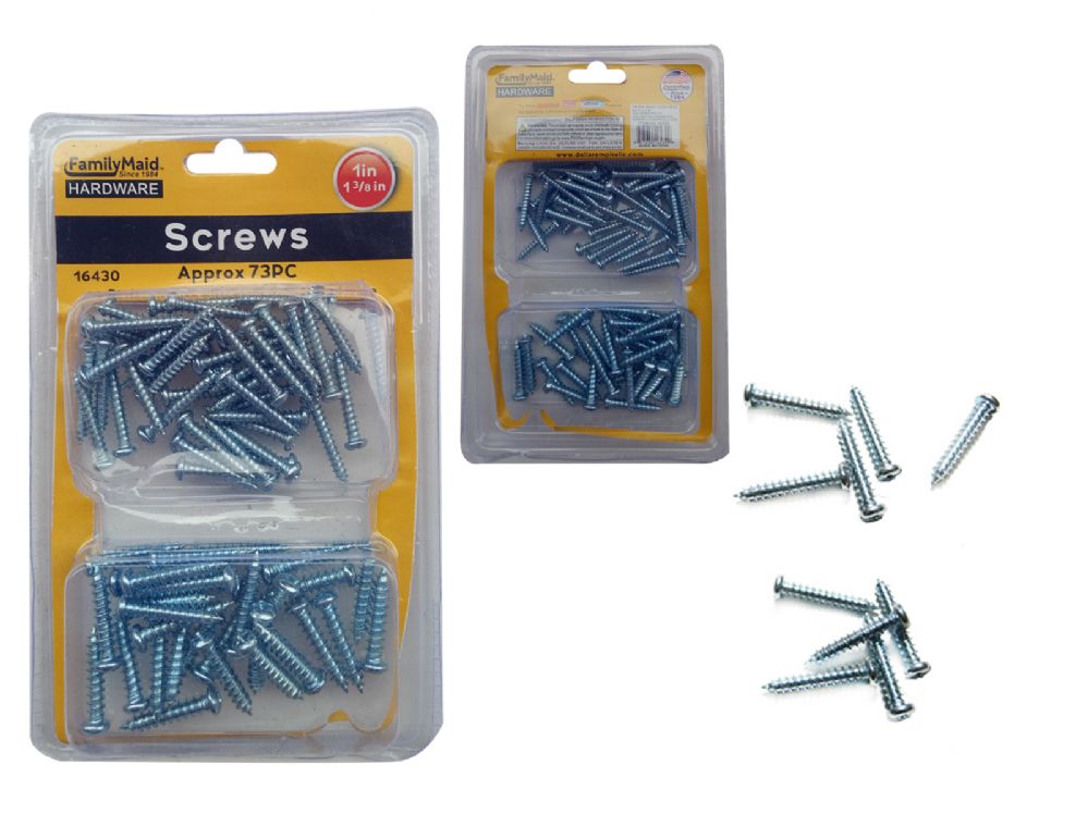96 Pieces of 73 Pc Silver Screws