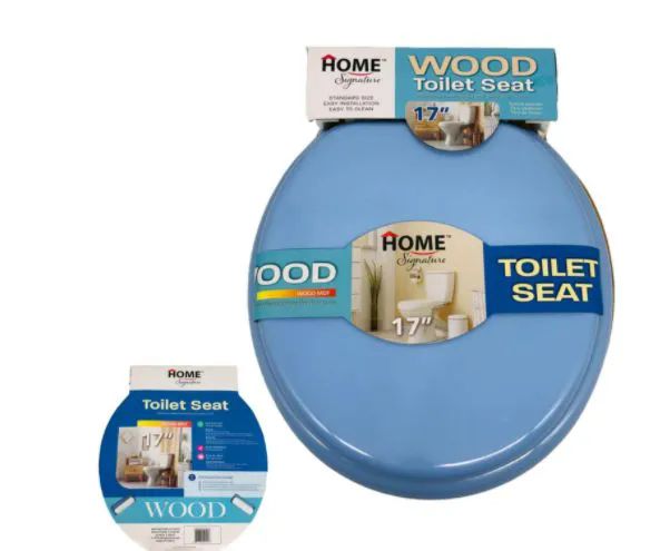 6 Wholesale 17 Inch Mdf Toilet Seat In Blue