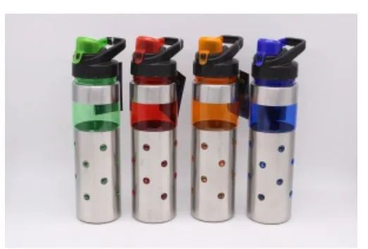 24 Pieces of Stainless Steel Water Bottle With Hook In Assorted Colors