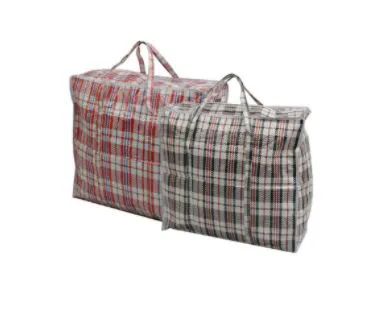 36 Wholesale Zipper Plastic Bag With Stripe 19x17x6