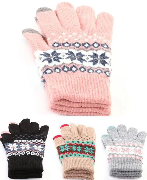 36 Pieces of Kids Assorted Warm Snowflake Glove