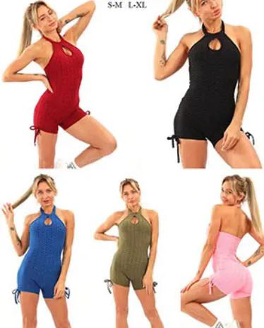 48 Pieces of Womens Ribbed Athletic Romper