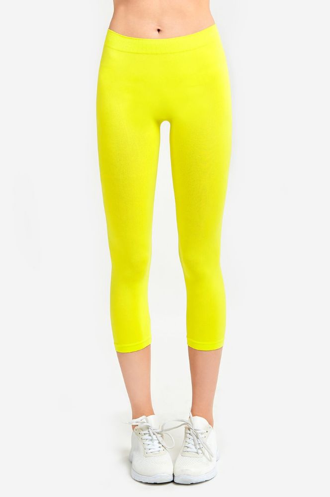 wholesale T58 Warped print active capri leggings pants YL