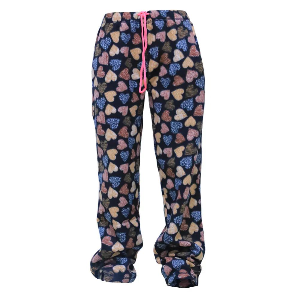 12 Wholesale Ladies Soft Fleece Open Leg Pajama Pants 12/cs (S-2xl