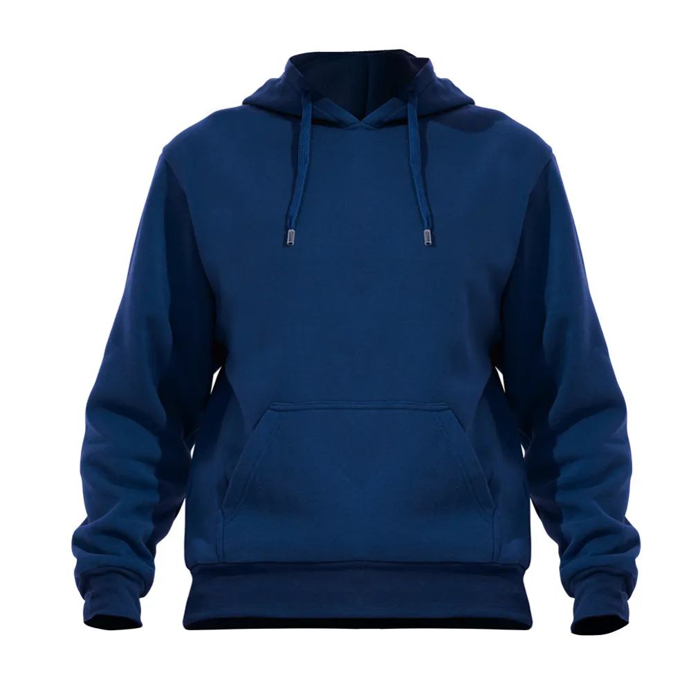 24 Wholesale Men's Soft 210 Gsm Fleece Hooded Pullover Denim Blue (S-Xl) 24pcs