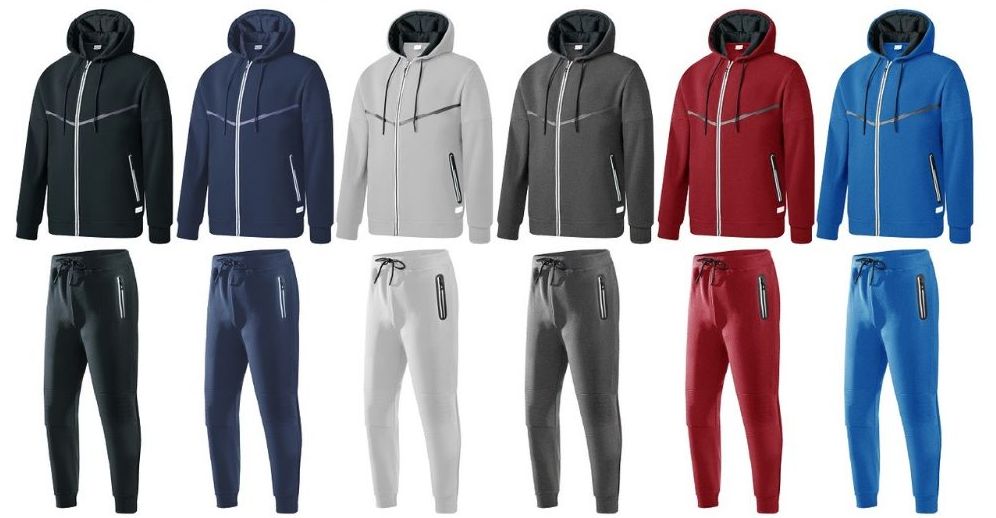 12 Sets of Mens Fashion Fleece Set In Assorted Colors