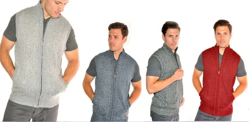 24 Wholesale Mens Fashion Vest Sweater In Assorted Color