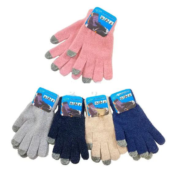 48 Wholesale Ladies Knitted Touch Screen Gloves