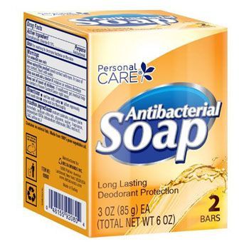 12 Pieces of Soap 2pk Bar Antibacterial 3 Oz Bars