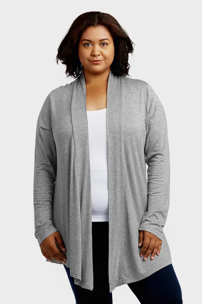 24 Wholesale Sofra Ladies Rayon Cardigan Plus Size H.gry - at ...