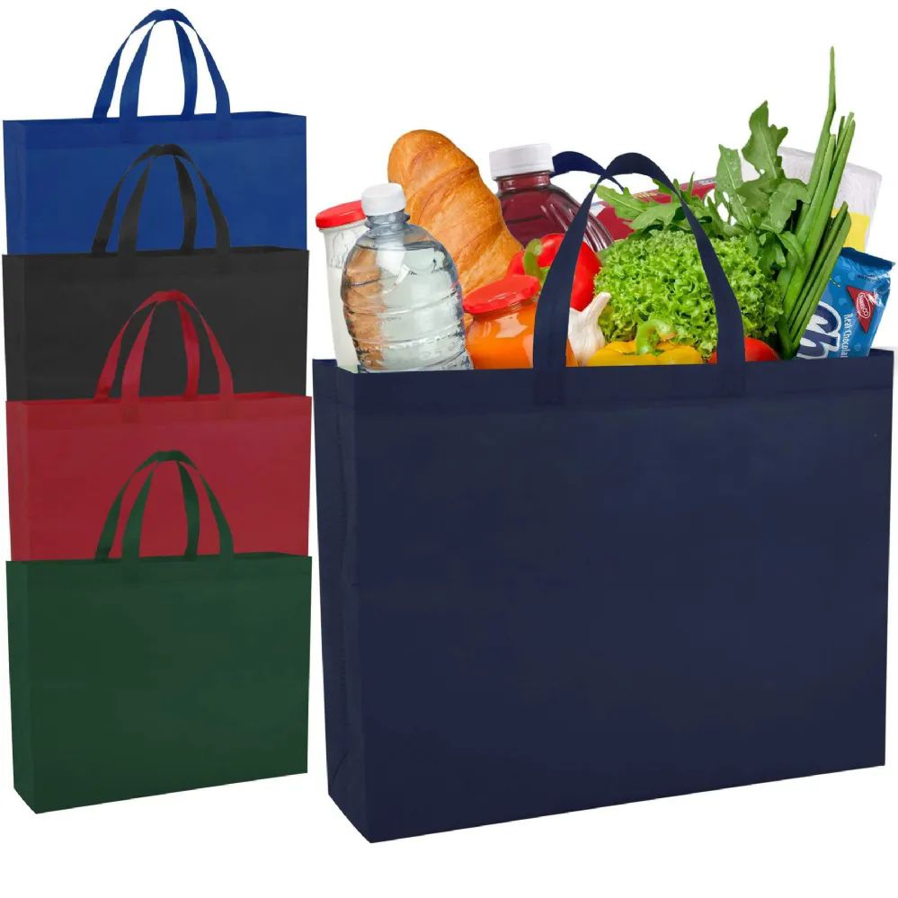 100 Wholesale Non Woven Tote Bag 18 X 14 Assorted - at ...