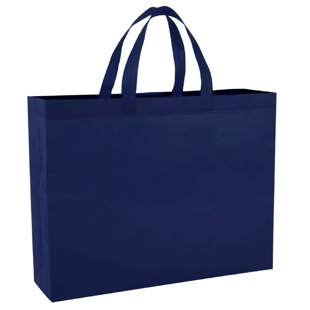 100 Pieces of 18 Inch Reusable NoN-Woven Shopping Tote Bag - 5 Colors Navy