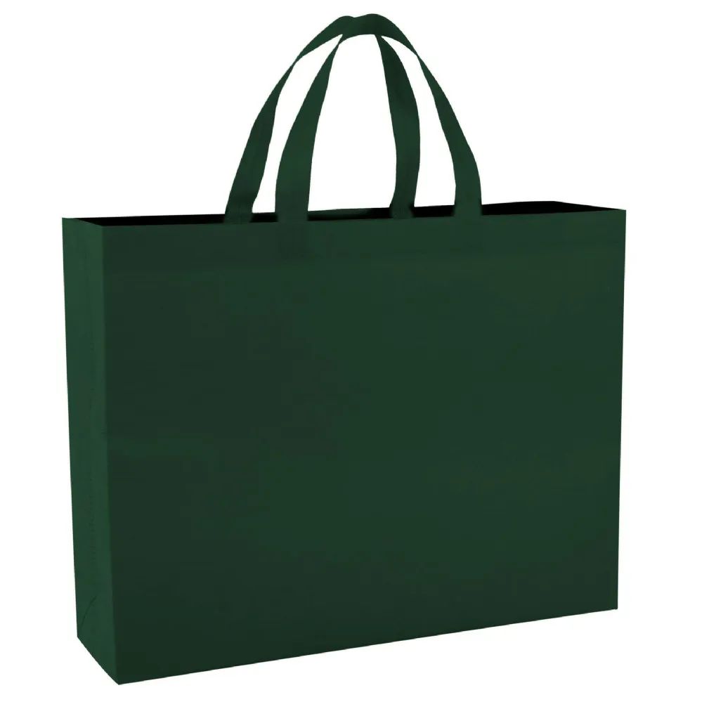 100 Pieces of Non Woven Tote Bag 18 X 14 Green