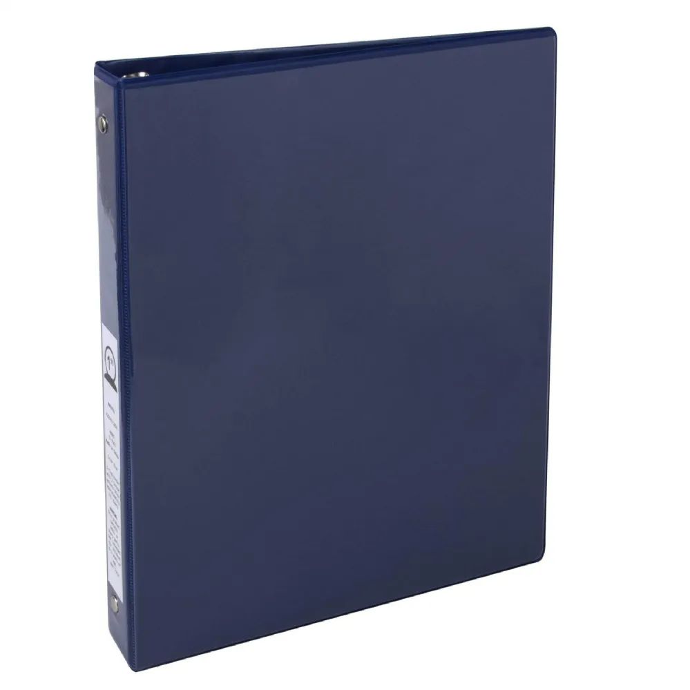 12 Wholesale 1 Inch Binder With Two Pockets Blue