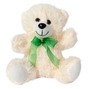 12 Wholesale 8 Inch Plush Natural Bear With Bow