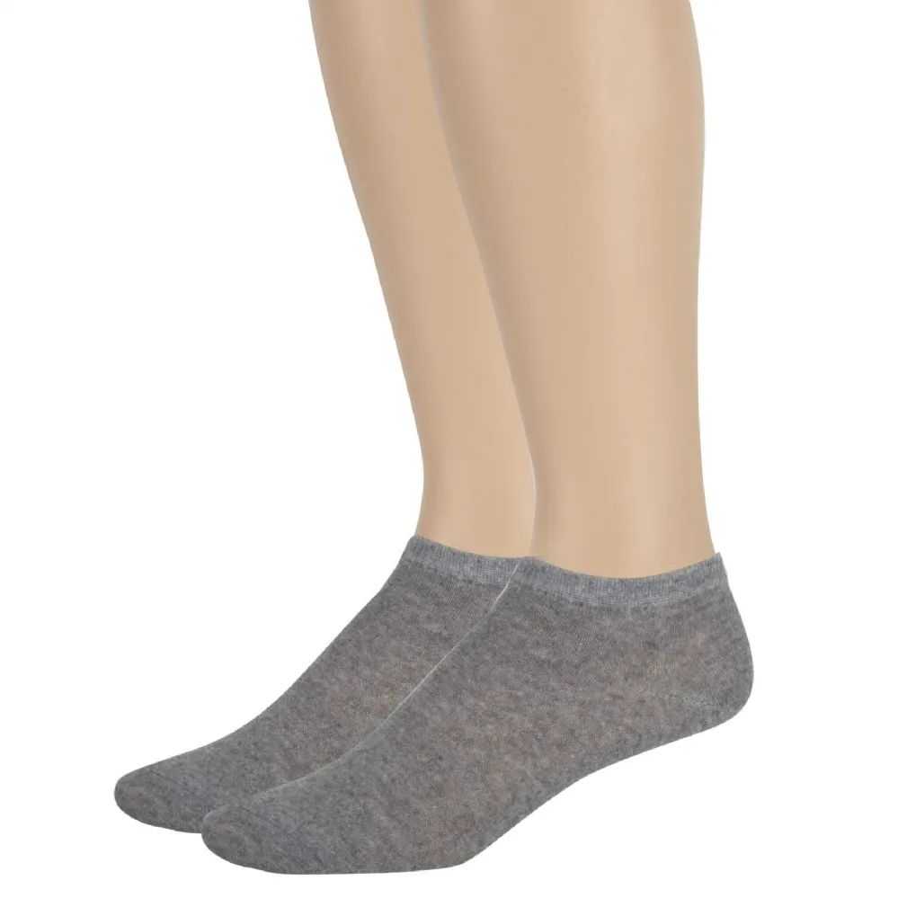 100 Pairs of Wholesale Women's Cotton Ankle Socks - Grey