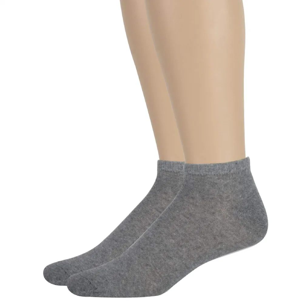 100 Pairs of Wholesale Men's Cotton Ankle Socks - Grey