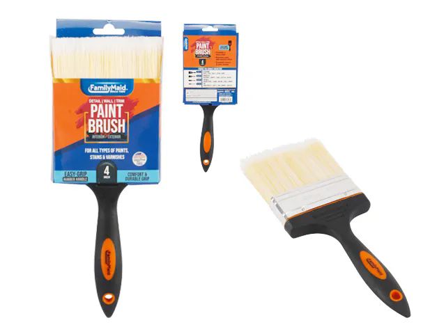 144 Pieces of Paint Brush 4" Rubber Handle
