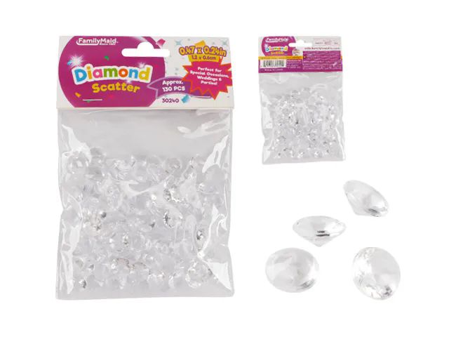 144 Pieces of Diamond Scatter 130pc 12mm
