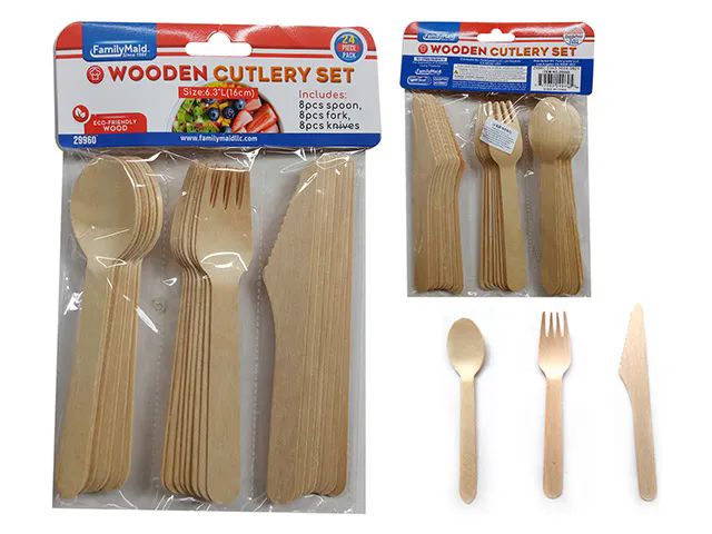 144 Wholesale Wooden Cutlery