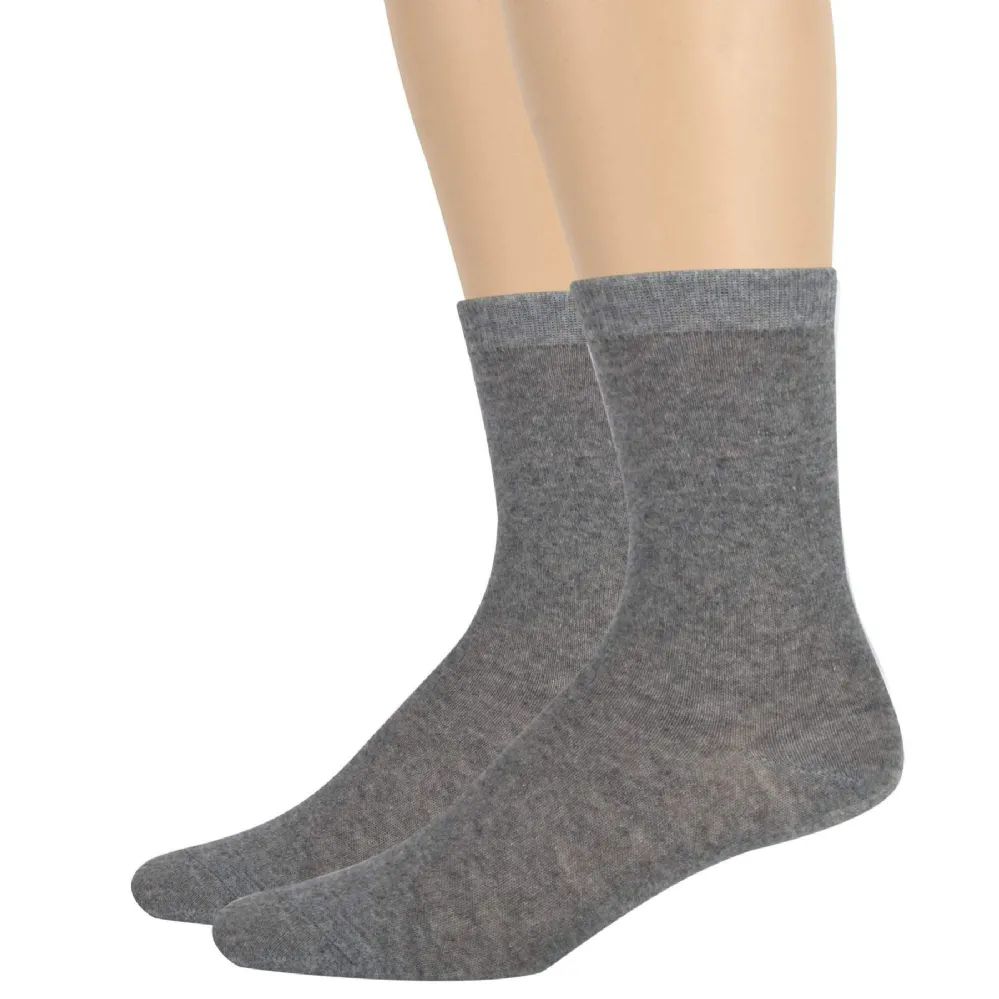 100 Pairs Wholesale Women's Cotton Crew SockS- Grey - Socks & Hosiery