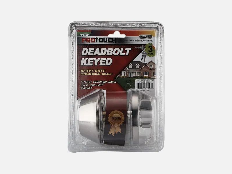 12 Pieces of S.nickel Deadbolt Keyed Outside W/key
