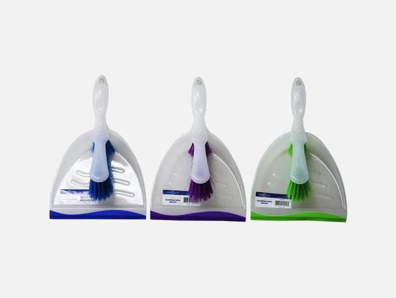 48 Pieces of Clear Dustpan With Brush