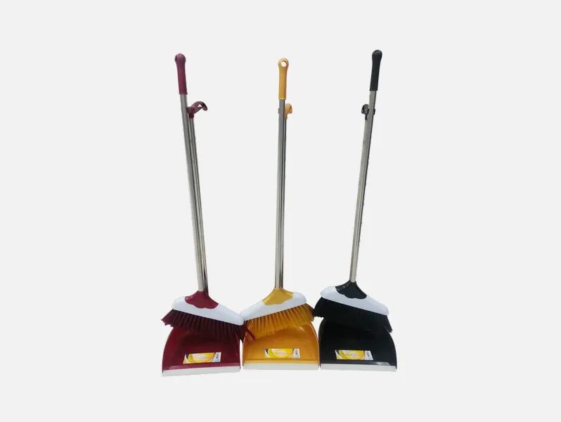 12 Pieces of Long Dustpan W Stainless Steel Brush