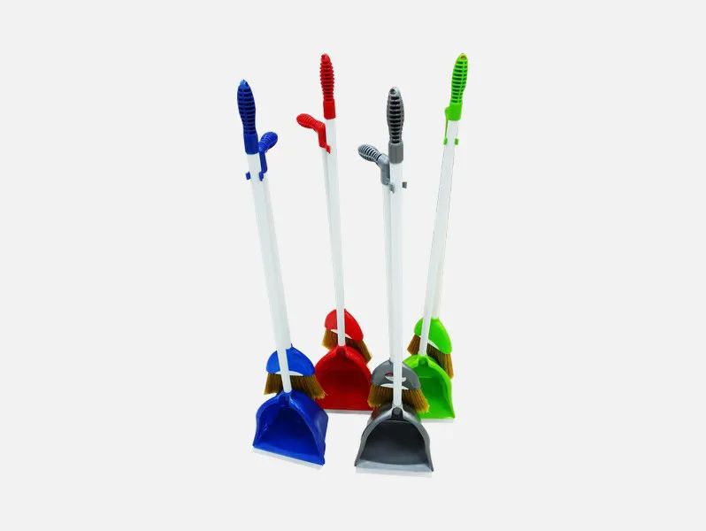 12 Pieces of Long Handle Dustpan With Broom