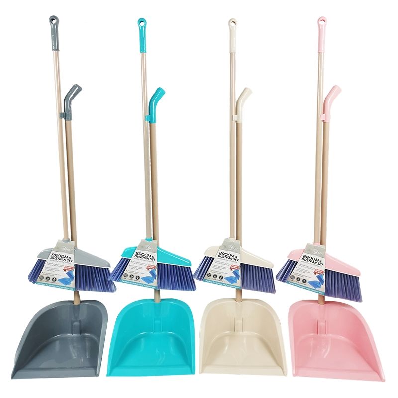24 Pieces of Straight Broom With Square Dustpan