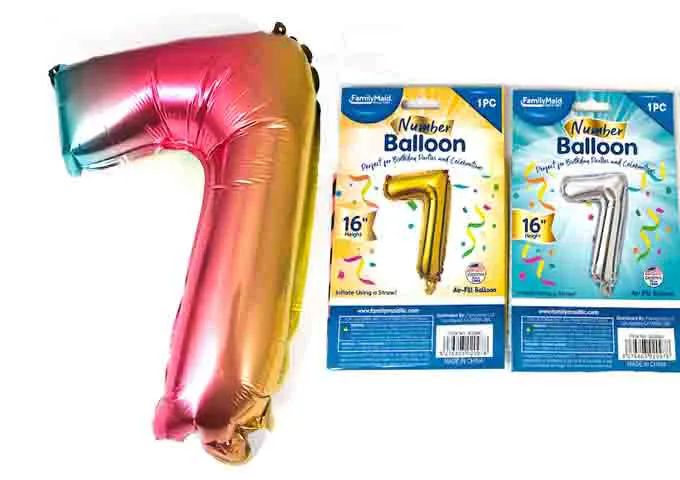 288 Wholesale 7 Number Balloon