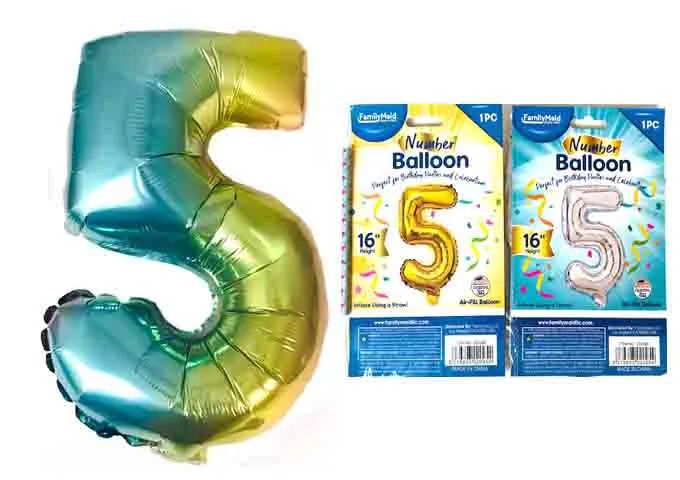 288 Wholesale 5 Number Balloon