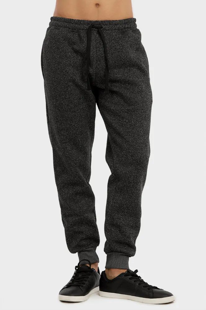 12 Wholesale Knocker Men's Medium Weight Fleece Spacedye Jogger Pants Size  L - at 
