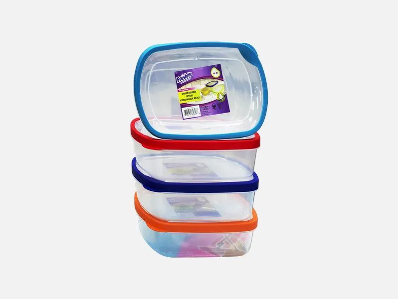 16 Bulk Fresh Guard Plastic Bento Meal Prep Container 16Pcs 1LT 3