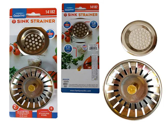 96 Wholesale 2pc Sink Strainer