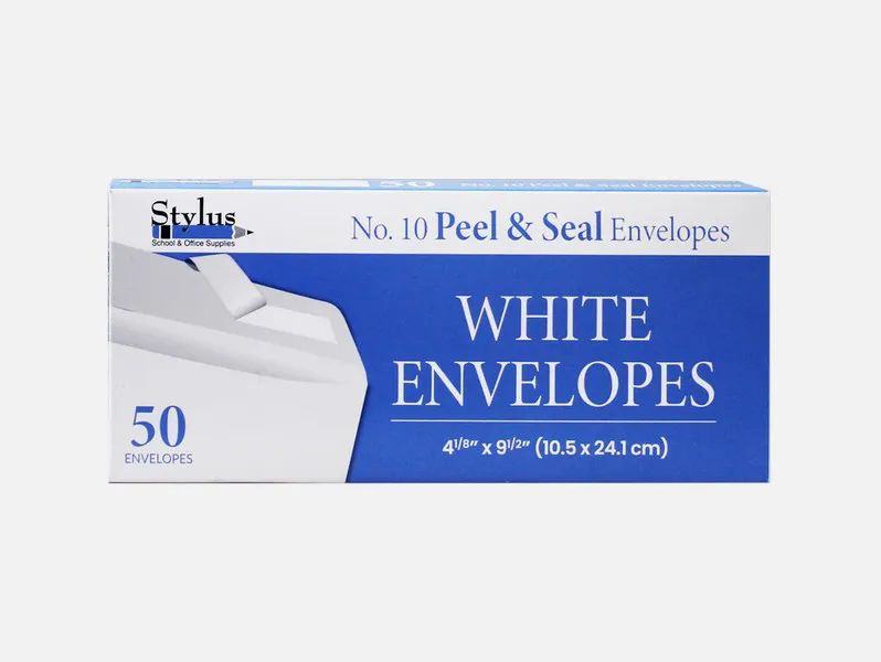 24 pieces of #10 White Env Peel & Seal 50ct