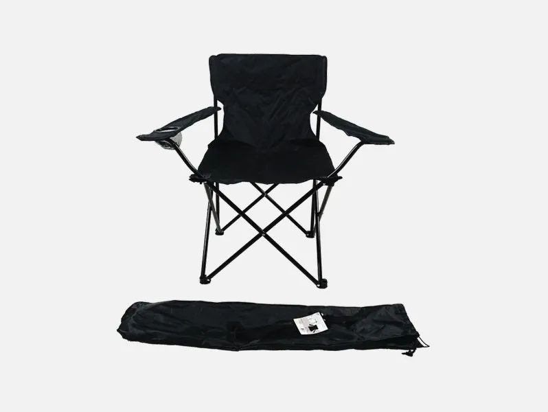 6 Pieces of Regular Beach Chair Black