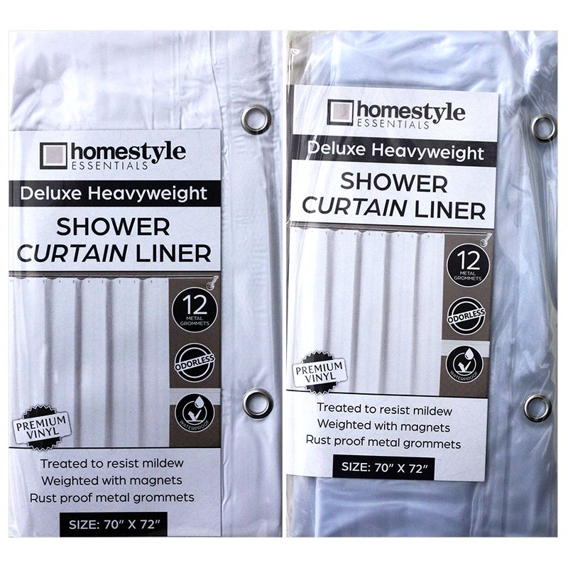 24 Pieces of Pvc Shower Liner 3g 70x72