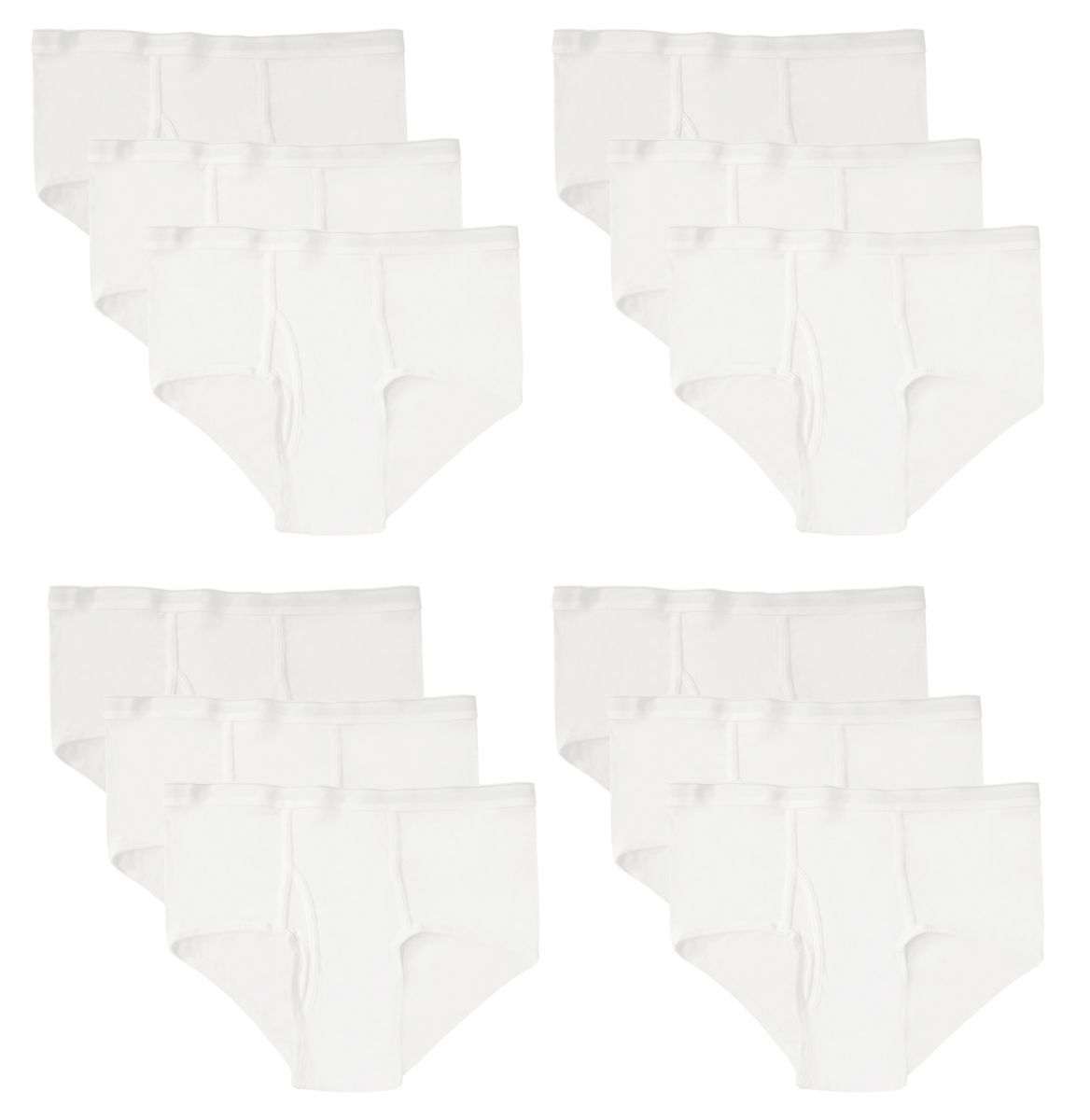 144 Pieces White Cotton Men's Briefs Large - Mens Underwear - at 