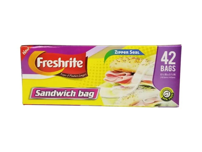 24 Pieces of 42 Count Sandwich Bags Zipper Seal