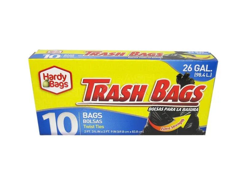 24 Bulk Trash Bags 10ct - 26 Gallon Black - at 