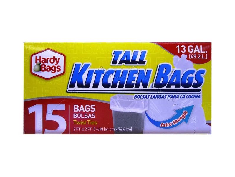 24 Wholesale 15 Count 13 Gallon White Trash Bags at