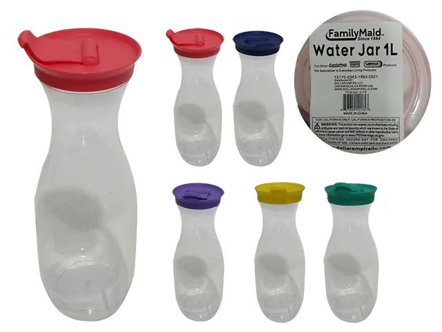 48 Pieces of Pls Water Jar 1l 4asst Color L