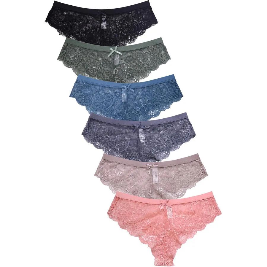432 Wholesale Sofra Ladies Lace Thong Panty Size L - at 