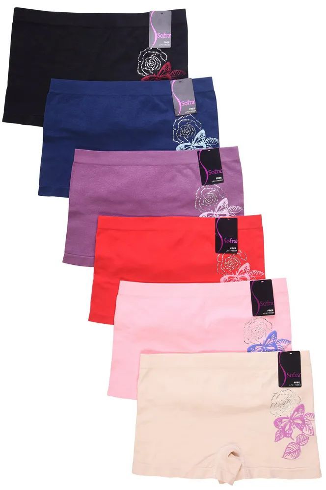 432 Wholesale Sofra Ladies Seamless Boyshort Panty - at 