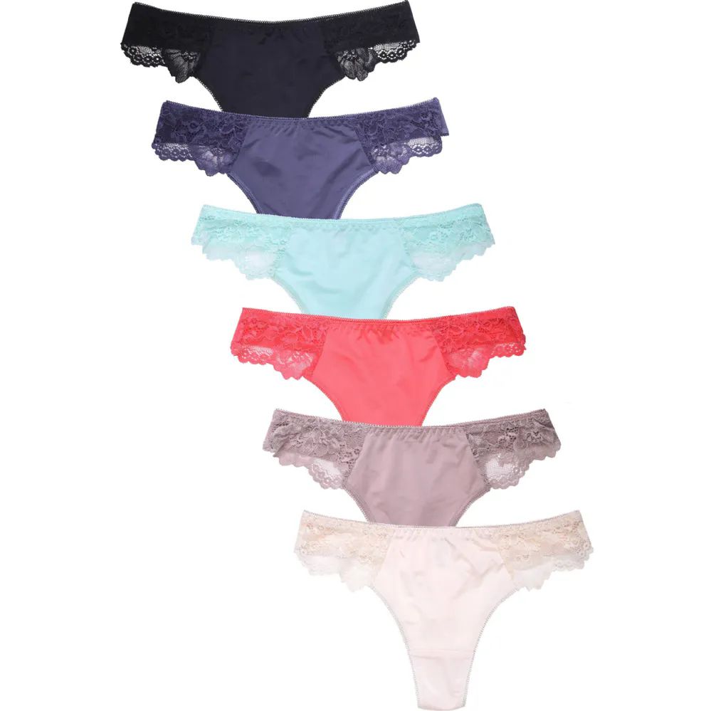 432 Pieces Sofra Ladies Lace Thong Panty Size xl - Womens Panties