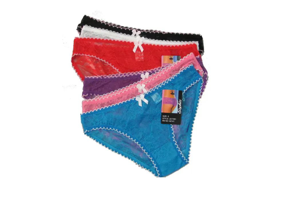 48 Pieces Ladies' Nylon Frilled Panty Size xl - Womens Panties & Underwear  - at 