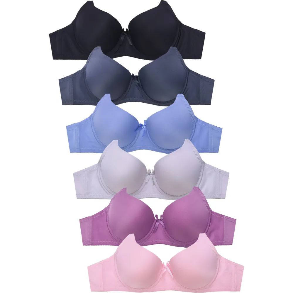 288 Pieces Mamia Ladies Full Cup Plain Bra Cup B - Womens Bras And